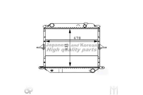 ASHUKI N656-23 Радиатор, охлаждение двигателя 