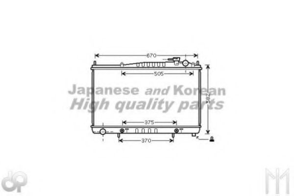 ASHUKI N656-27 Радиатор, охлаждение двигателя 