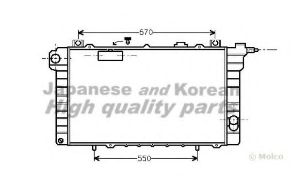 ASHUKI N656-51 Радиатор, охлаждение двигателя 