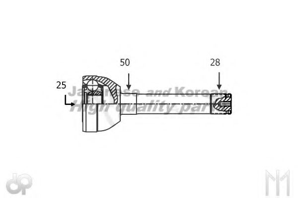 ASHUKI NI-1137 Шарнирный комплект, приводной вал для NISSAN PICKUP III (Ниссан Пиcкуп 3)