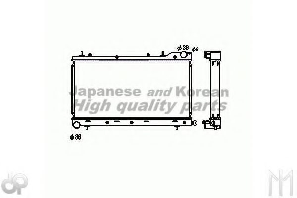 ASHUKI S550-21 Радиатор, охлаждение двигателя 