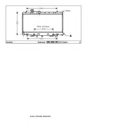 ASHUKI S550-22 Радиатор, охлаждение двигателя 