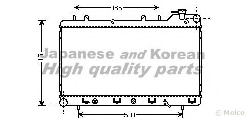 ASHUKI S550-25 Радиатор, охлаждение двигателя 