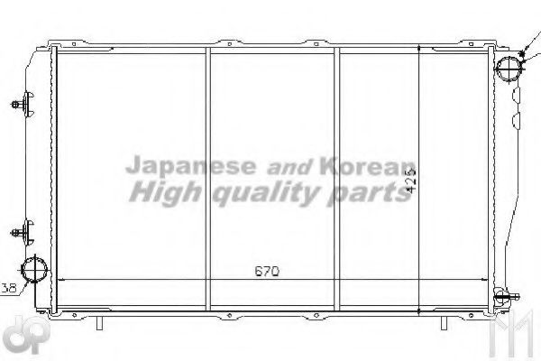 ASHUKI S550-27 Радиатор, охлаждение двигателя 