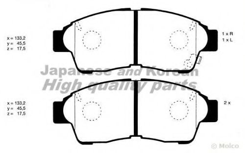 ASHUKI T112-15 Тормозные колодки для TOYOTA CALDINA (Тойота/тоета Cалдина) ASHUKI T112-15 Тормозные колодки для TOYOTA CALDINA (Тойота/тоета Cалдина)