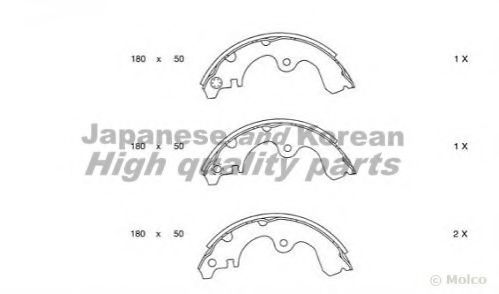 ASHUKI T113-55 Тормозные колодоки 