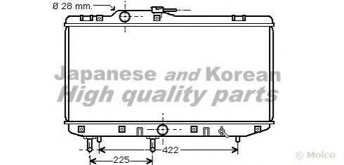 ASHUKI T550-11 Радиатор, охлаждение двигателя 