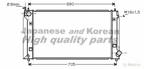 ASHUKI T550-52 Радиатор, охлаждение двигателя 