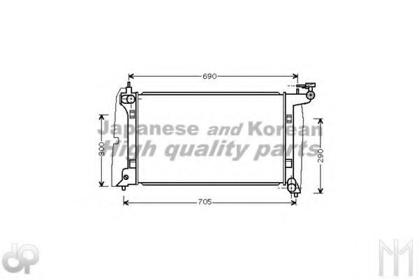 ASHUKI T551-02 Радиатор, охлаждение двигателя 