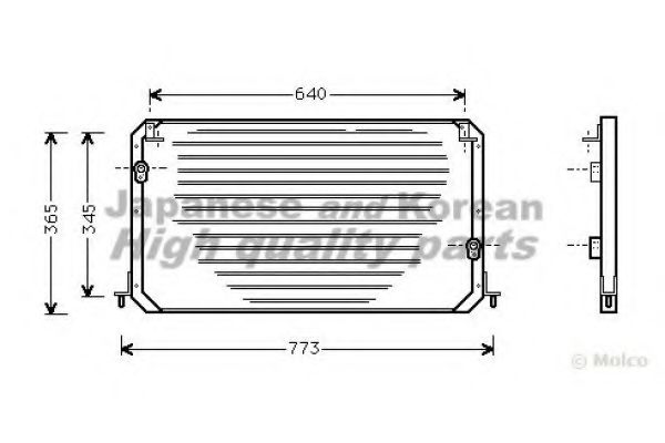 ASHUKI T556-12 Конденсатор, кондиционер для LEXUS ES (Лексус Эс) ASHUKI T556-12 Конденсатор, кондиционер для LEXUS ES (Лексус Эс)