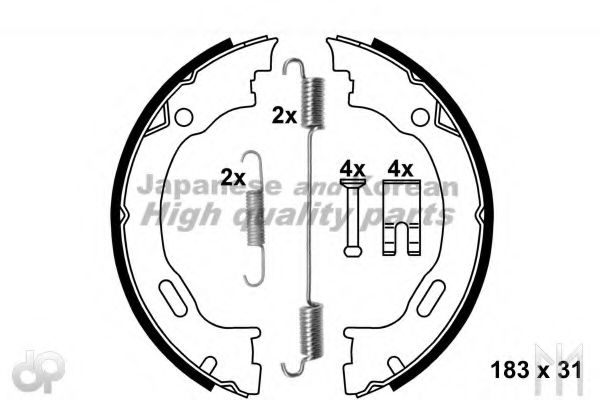 ASHUKI US104112 Тормозные колодоки 