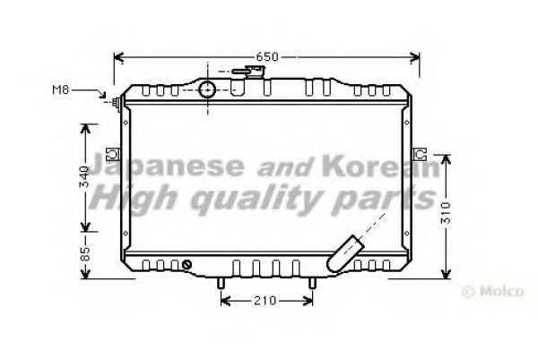 ASHUKI Y550-01 Радиатор, охлаждение двигателя для HYUNDAI (Хендай) ASHUKI Y550-01 Радиатор, охлаждение двигателя для HYUNDAI (Хендай)