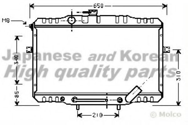ASHUKI Y550-22 Радиатор, охлаждение двигателя для HYUNDAI (Хендай) ASHUKI Y550-22 Радиатор, охлаждение двигателя для HYUNDAI (Хендай)