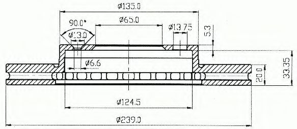 VEMA 98023 Тормозной диск для VOLKSWAGEN JETTA I (Фольксваген Жэтта и) VEMA 98023 Тормозной диск для VOLKSWAGEN JETTA I (Фольксваген Жэтта и)