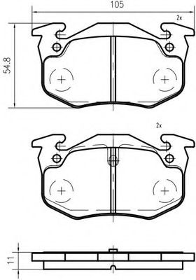 VEMA K406703 Тормозные колодки для PEUGEOT 205 I (Пежо 205 и) VEMA K406703 Тормозные колодки для PEUGEOT 205 I (Пежо 205 и)