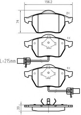 VEMA K413401 Тормозные колодки для VOLKSWAGEN (Фольксваген) VEMA K413401 Тормозные колодки для VOLKSWAGEN (Фольксваген)