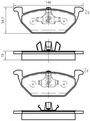 VEMA K413600 Тормозные колодки для VOLKSWAGEN (Фольксваген) VEMA K413600 Тормозные колодки для VOLKSWAGEN (Фольксваген)