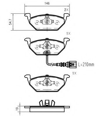 VEMA K413601 Тормозные колодки для VOLKSWAGEN BORA / JETTA V (1K5), GOLF V Variant (1K5), JETTA V (1K5), VENTO V (1K5) 1.4 TSI VEMA K413601 Тормозные колодки для VOLKSWAGEN BORA / JETTA V (1K5), GOLF V Variant (1K5), JETTA V (1K5), VENTO V (1K5) 1.4 TSI