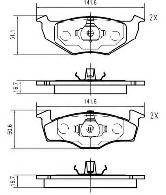 VEMA K419101 Тормозные колодки для VOLKSWAGEN (Фольксваген) VEMA K419101 Тормозные колодки для VOLKSWAGEN (Фольксваген)