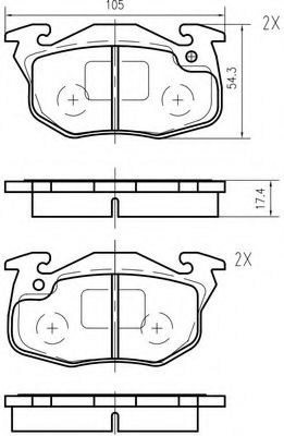VEMA K420100 Тормозные колодки для PEUGEOT 205 II (Пежо 205 2) VEMA K420100 Тормозные колодки для PEUGEOT 205 II (Пежо 205 2)
