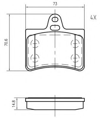 VEMA K430200 Тормозные колодки для CITROËN C5 II (CитроËн С5 2) VEMA K430200 Тормозные колодки для CITROËN C5 II (CитроËн С5 2)