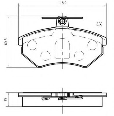 VEMA K606601 Тормозные колодки для VOLKSWAGEN (Фольксваген) VEMA K606601 Тормозные колодки для VOLKSWAGEN (Фольксваген)