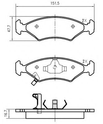 VEMA K616206 Тормозные колодки для KIA SPORTAGE (Киа Спортейдж) VEMA K616206 Тормозные колодки для KIA SPORTAGE (Киа Спортейдж)