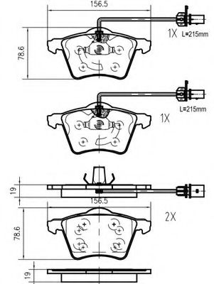 VEMA K616702 Тормозные колодки для VOLKSWAGEN (Фольксваген) VEMA K616702 Тормозные колодки для VOLKSWAGEN (Фольксваген)