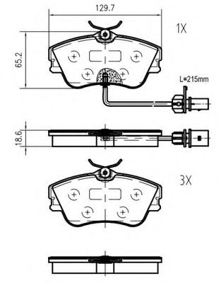 VEMA K617301 Тормозные колодки для VOLKSWAGEN (Фольксваген) VEMA K617301 Тормозные колодки для VOLKSWAGEN (Фольксваген)