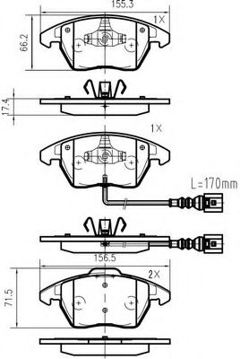 VEMA K618900 Тормозные колодки для AUDI TT (Ауди Тт) VEMA K618900 Тормозные колодки для AUDI TT (Ауди Тт)