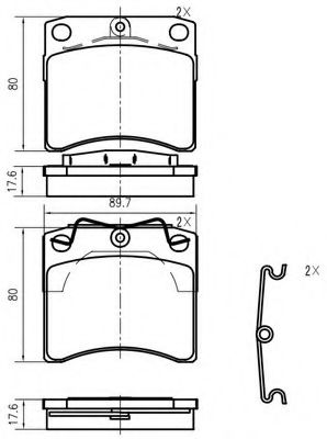 VEMA K619201 Тормозные колодки для VOLKSWAGEN (Фольксваген) VEMA K619201 Тормозные колодки для VOLKSWAGEN (Фольксваген)
