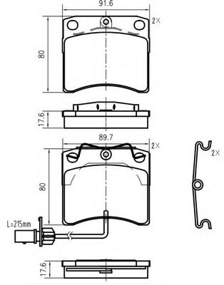 VEMA K619202 Тормозные колодки для VOLKSWAGEN (Фольксваген) VEMA K619202 Тормозные колодки для VOLKSWAGEN (Фольксваген)