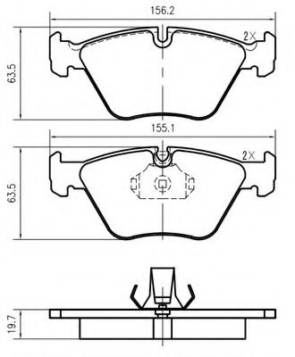 VEMA K626100 Тормозные колодки для BMW (Бмв) VEMA K626100 Тормозные колодки для BMW (Бмв)