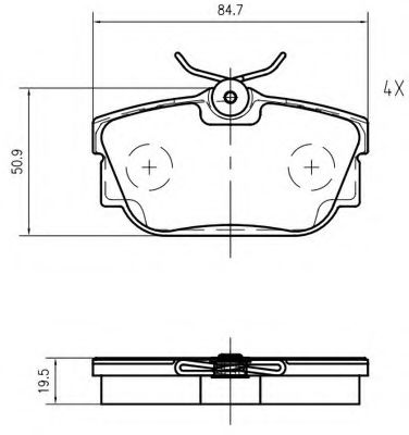 VEMA K629201 Тормозные колодки для VOLKSWAGEN (Фольксваген) VEMA K629201 Тормозные колодки для VOLKSWAGEN (Фольксваген)