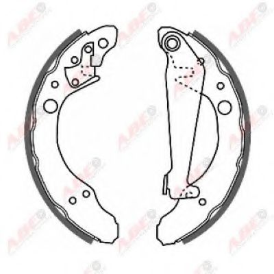 ABE C0A002ABE Тормозные колодоки автоматически для AUDI 80 (Ауди 80) ABE C0A002ABE Тормозные колодоки автоматически для AUDI 80 (Ауди 80)