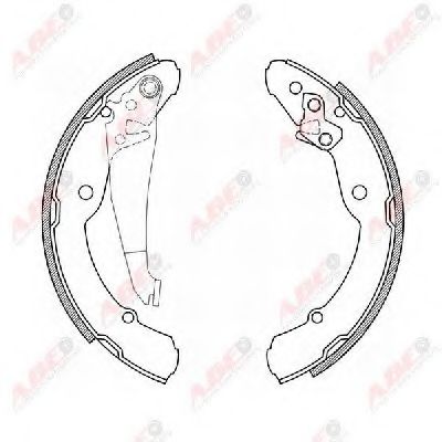 ABE C0S003ABE Тормозные колодоки 05 1999 для VOLKSWAGEN NOVO FUSCA (Фольксваген Ноvо фусcа) ABE C0S003ABE Тормозные колодоки 05 1999 для VOLKSWAGEN NOVO FUSCA (Фольксваген Ноvо фусcа)