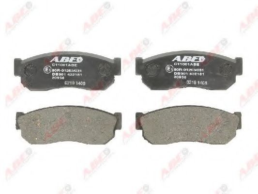 ABE C11001ABE Комплект тормозных колодок, дисковый тормоз 