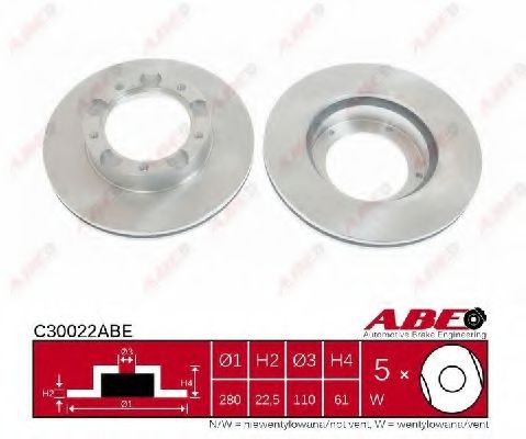 ABE C30022ABE Тормозной диск для DAEWOO LUBLIN II (Дэу Лублин 2) ABE C30022ABE Тормозной диск для DAEWOO LUBLIN II (Дэу Лублин 2)