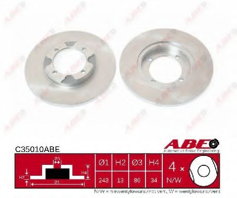 ABE C35010ABE Тормозной диск передний мост для MITSUBISHI MIRAGE III (Митсубиши/митсубиси Мирагэ 3) ABE C35010ABE Тормозной диск передний мост для MITSUBISHI MIRAGE III (Митсубиши/митсубиси Мирагэ 3)