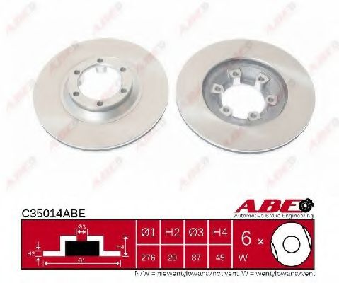 ABE C35014ABE Тормозной диск передний мост для MITSUBISHI MONTERO (Митсубиши/митсубиси Монтэро) ABE C35014ABE Тормозной диск передний мост для MITSUBISHI MONTERO (Митсубиши/митсубиси Монтэро)