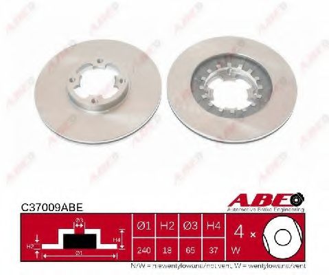 ABE C37009ABE Тормозной диск передний мост для SUBARU (Субару) ABE C37009ABE Тормозной диск передний мост для SUBARU (Субару)