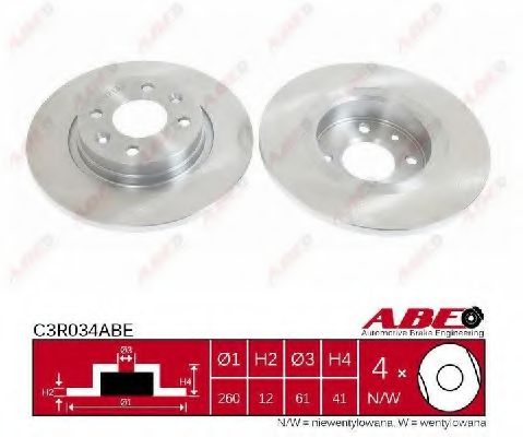 ABE C3R034ABE Тормозной диск<br >для устройства 