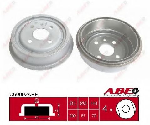 ABE C60002ABE Тормозной барабан для OPEL OLYMPIA A (Опель Олъмпиа а) ABE C60002ABE Тормозной барабан для OPEL OLYMPIA A (Опель Олъмпиа а)