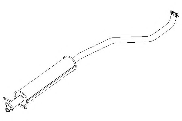 KLARIUS 250762 Средний глушитель выхлопных газов для DAEWOO LACETTI (Дэу Лачетти)