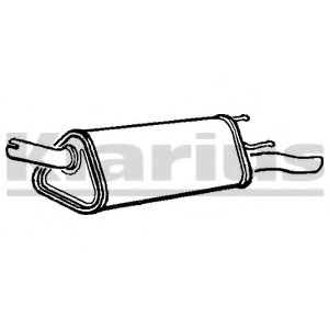 KLARIUS 210354 Глушитель выхлопных газов конечный для OPEL CORSA B (Опель Корса б) KLARIUS 210354 Глушитель выхлопных газов конечный для OPEL CORSA B (Опель Корса б)