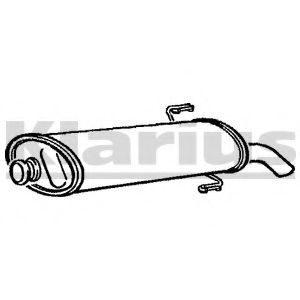 KLARIUS 210568 Глушитель выхлопных газов конечный для PEUGEOT (Пежо) KLARIUS 210568 Глушитель выхлопных газов конечный для PEUGEOT (Пежо)