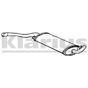 KLARIUS 220014 Средний глушитель выхлопных газов для AUDI FOX (Ауди Фоx) KLARIUS 220014 Средний глушитель выхлопных газов для AUDI FOX (Ауди Фоx)