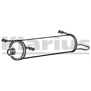 KLARIUS 220573 Глушитель выхлопных газов конечный для CITROëN (Cитроëн) KLARIUS 220573 Глушитель выхлопных газов конечный для CITROëN (Cитроëн)