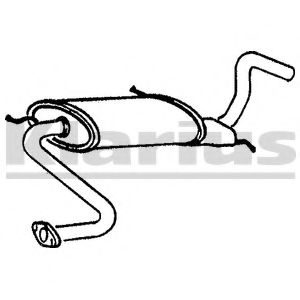 KLARIUS 240161 Средний глушитель выхлопных газов для MAZDA 323 III (Мазда 323 3) KLARIUS 240161 Средний глушитель выхлопных газов для MAZDA 323 III (Мазда 323 3)