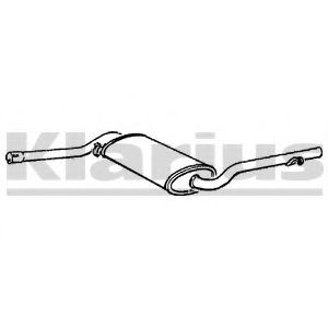 KLARIUS 240357 Средний глушитель выхлопных газов для VOLKSWAGEN CORSAR (Фольксваген Cорсар) KLARIUS 240357 Средний глушитель выхлопных газов для VOLKSWAGEN CORSAR (Фольксваген Cорсар)